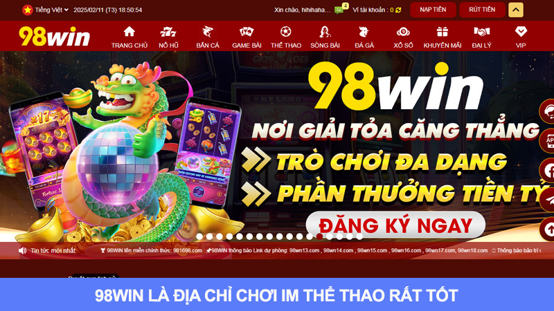 Hãy chơi thể thao IM tại 98win